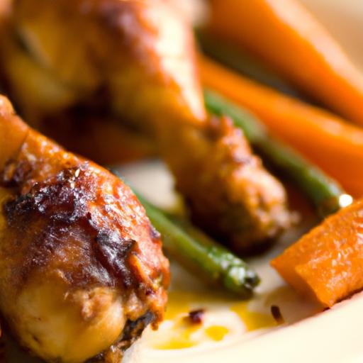 crispy ⁤Baked Chicken Drumsticks ⁣with Sweet​ Roasted‌ Carrots