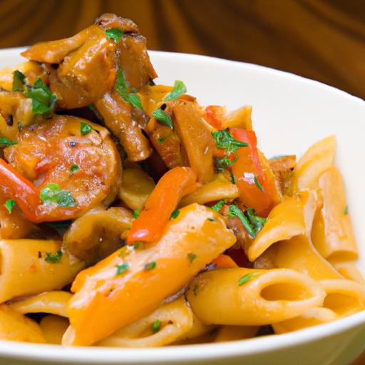 One-Pot Pasta with Chicken Sausage: Easy,Flavorful Feast