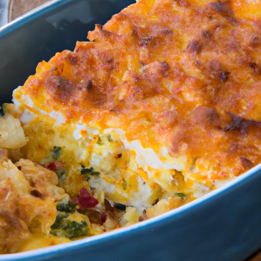 Spicy & Creamy Buffalo Chicken Cauliflower Casserole Delight