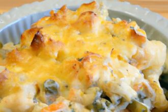 Spicy & Creamy Buffalo Chicken Cauliflower Casserole Delight