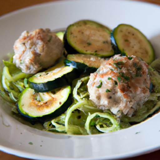 Wholesome Turkey Meatballs Served ‌on zesty Zucchini Noodles