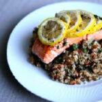 Zesty Salmon Meets Garlic Lemon Quinoa: A Flavorful Fusion