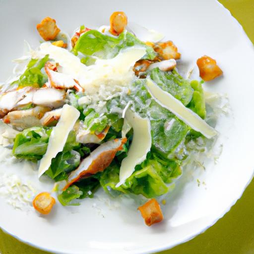 Refreshing Caesar Salad with tender Cold Chicken Twist