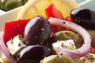 Zesty Greek Salad: Olives, Feta & Lemony Dressing Delight