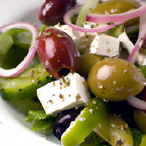 Zesty Greek Salad: Olives, Feta & Lemony Dressing Delight
