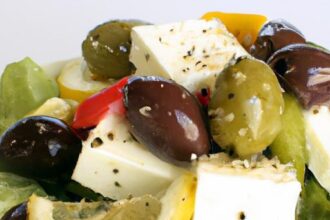 Zesty Greek Salad: Olives, Feta & Lemon Dressing Delight