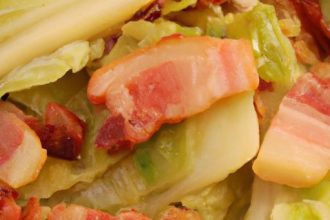 Savor Keto Fried Cabbage with Crispy Bacon Delight