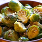 Golden Garlic & Parmesan Roasted Brussels Sprouts Delight