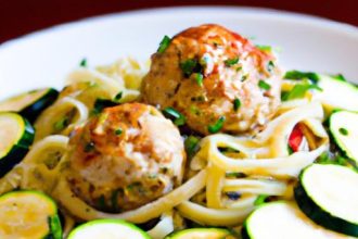 Zesty Turkey Meatballs Meet Fresh Zucchini Noodle Delight