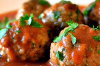 Savory Keto Meatballs Simmered in Rich Tomato Sauce
