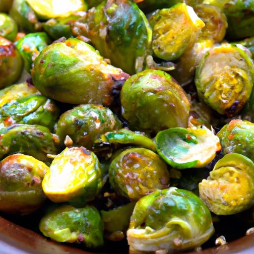 Golden garlic ⁣& Parmesan roasted Brussels Sprouts Delight