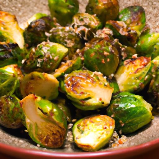 Crispy Garlic Roasted Brussels Sprouts with Parmesan Bliss