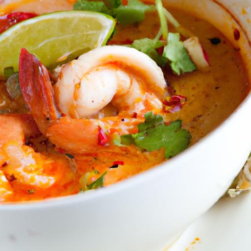 Tom⁣ Yum Soup with Shrimp: A tangy Thai Delight Unveiled