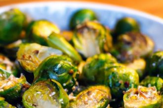 Crispy Garlic Roasted Brussels Sprouts with Parmesan Bliss