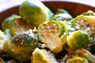 Golden Garlic & Parmesan Roasted Brussels Sprouts Delight